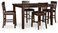 Haddigan Counter Height Dining Table and 4 Barstools