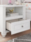 Kozlani Twin Upholstered Panel Bed, Dresser, Mirror and Nightstand