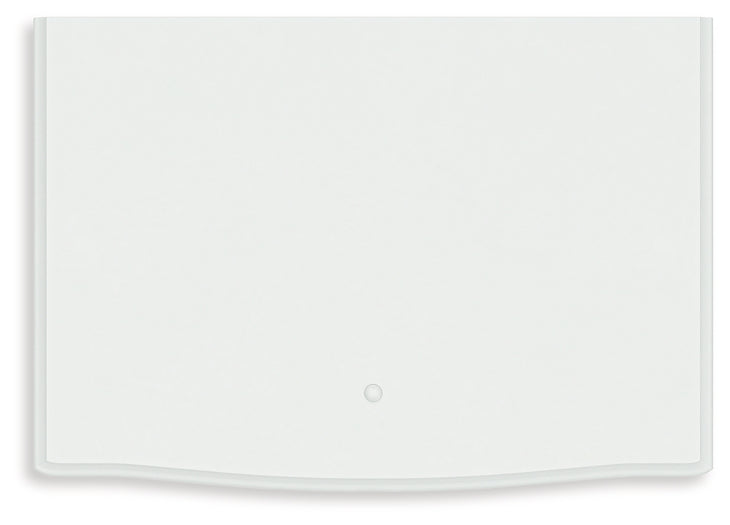 Kozlani Full Upholstered Panel Bed, Dresser, Mirror and Nightstand