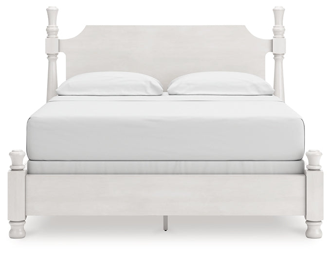 Rowlenstown California King Poster Bed, Dresser and Mirror