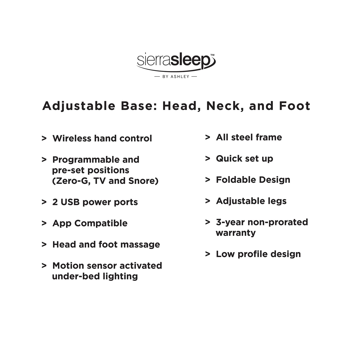 Head-Foot Model Best  Adjustable Base
