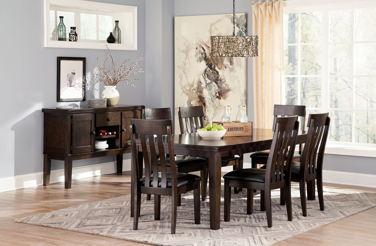 Haddigan Dining Table and 6 Chairs with Storage