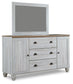 Haven Bay King Panel Storage Bed with Mirrored Dresser and 2 Nightstands