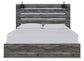 Baystorm King Panel Bed with Mirrored Dresser