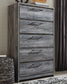 Baystorm Queen Panel Headboard with Mirrored Dresser, Chest and 2 Nightstands
